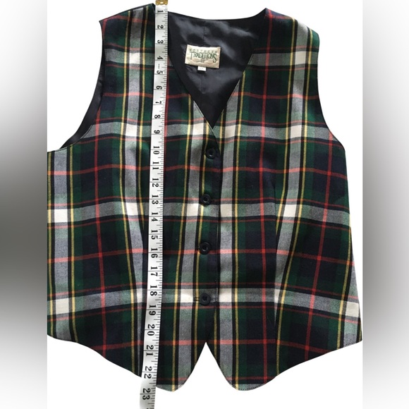 Vintage Plaid Button-Up Vest Northern Traditions 90s L - Picture 4 of 7